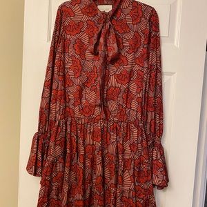 Red Print Alexis Dress